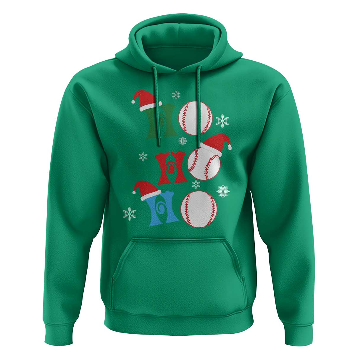 Funny Christmas Baseball Hoodie Triple Ho Sport Santa Hat