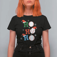 Funny Christmas Baseball T Shirt For Women Triple Ho Sport Santa Hat - Wonder Print Shop