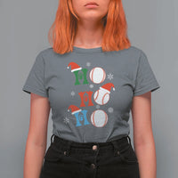 Funny Christmas Baseball T Shirt For Women Triple Ho Sport Santa Hat - Wonder Print Shop