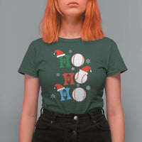 Funny Christmas Baseball T Shirt For Women Triple Ho Sport Santa Hat - Wonder Print Shop