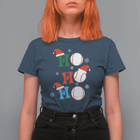 Funny Christmas Baseball T Shirt For Women Triple Ho Sport Santa Hat - Wonder Print Shop