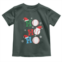 Funny Christmas Baseball Toddler T Shirt Triple Ho Sport Santa Hat