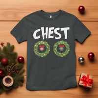 Funny Christmas Couple T Shirt Chest Nuts Bauble Xmas Wreath - Wonder Print Shop