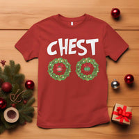 Funny Christmas Couple T Shirt Chest Nuts Bauble Xmas Wreath - Wonder Print Shop