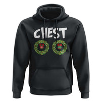 Funny Christmas Couple Hoodie Chest Nuts Bauble Xmas Wreath