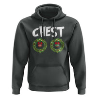 Funny Christmas Couple Hoodie Chest Nuts Bauble Xmas Wreath