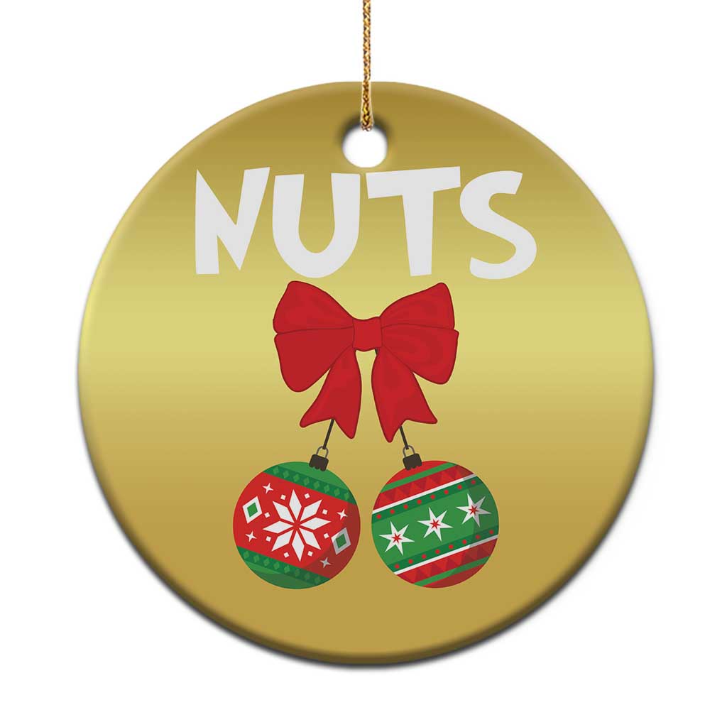 Funny Xmas Couple Christmas Ornament Chest Nuts Baubles - Wonder Print Shop