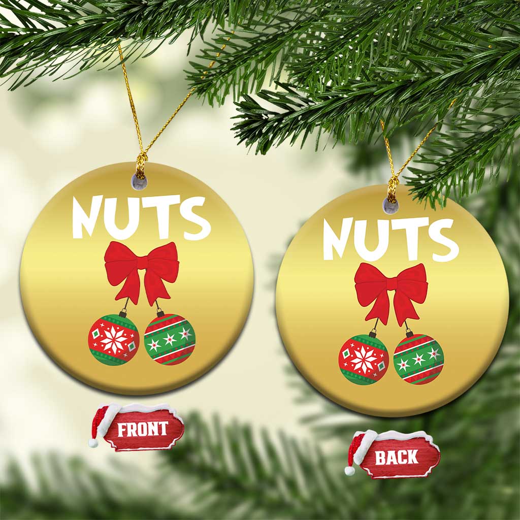 Funny Xmas Couple Christmas Ornament Chest Nuts Baubles - Wonder Print Shop