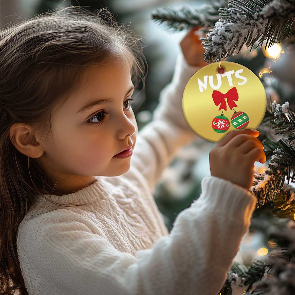 Funny Xmas Couple Christmas Ornament Chest Nuts Baubles - Wonder Print Shop