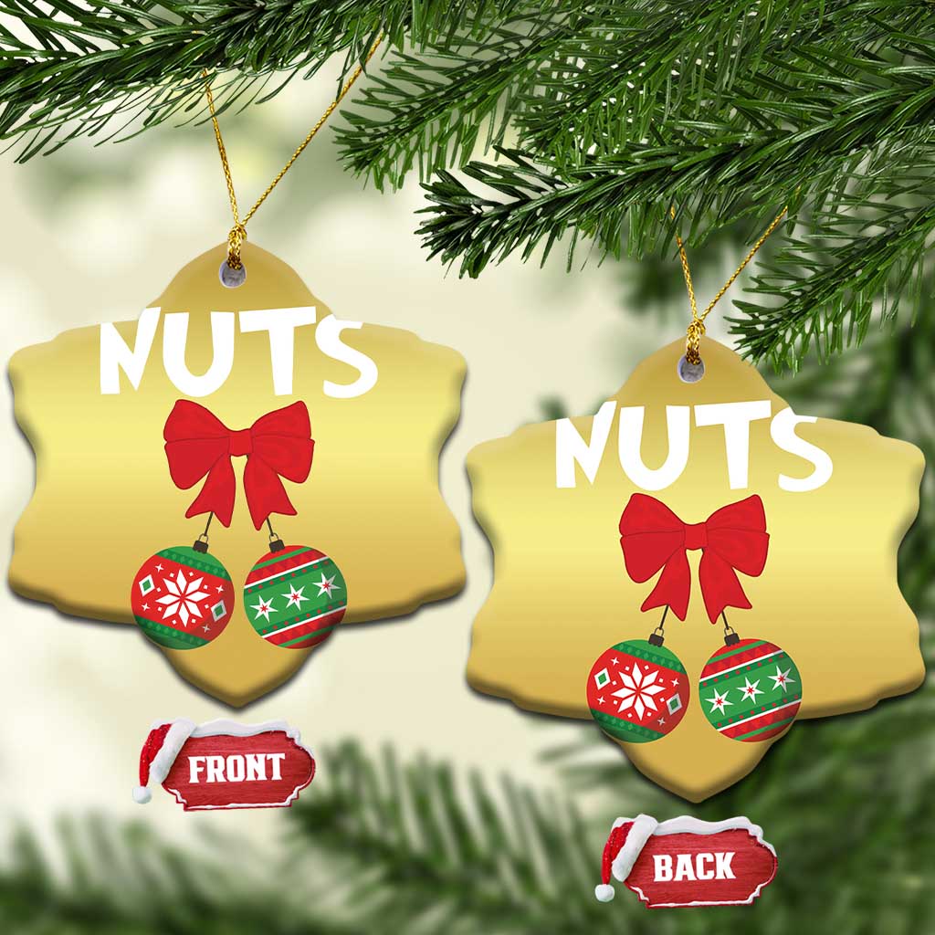 Funny Xmas Couple Christmas Ornament Chest Nuts Baubles - Wonder Print Shop