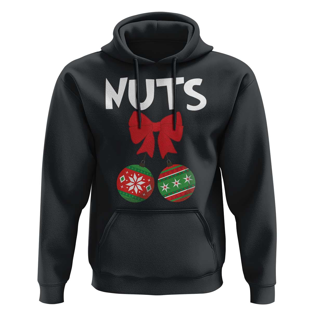 Funny Christmas Couple Hoodie Chest Nuts Baubles