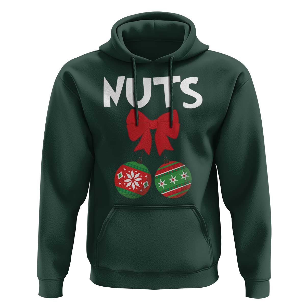 Funny Christmas Couple Hoodie Chest Nuts Baubles