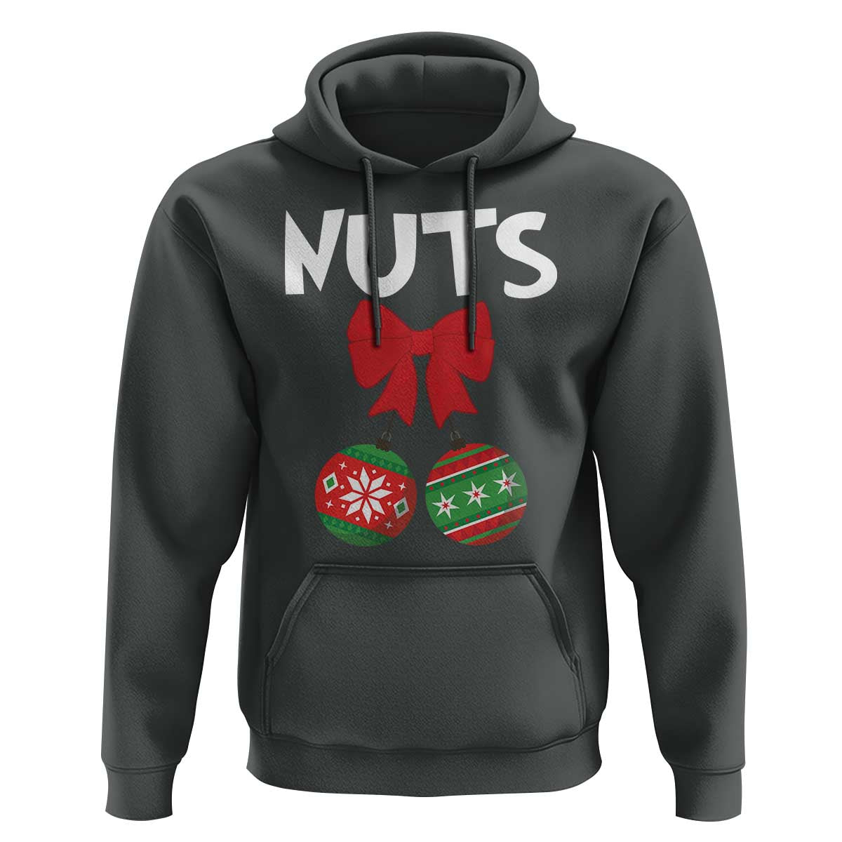 Funny Christmas Couple Hoodie Chest Nuts Baubles