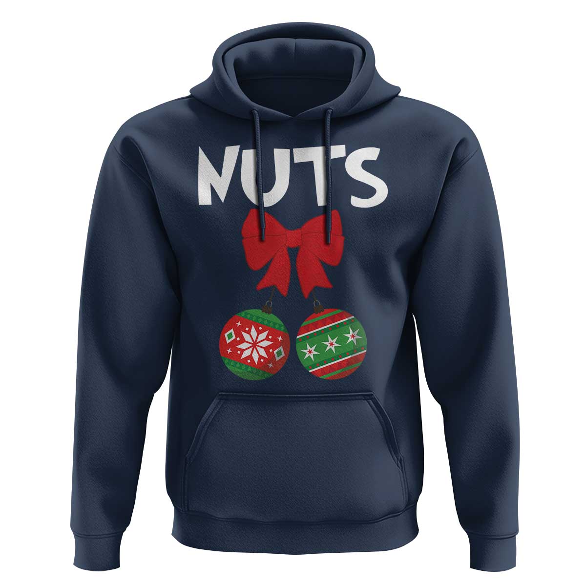 Funny Christmas Couple Hoodie Chest Nuts Baubles