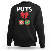 Funny Christmas Couple Sweatshirt Chest Nuts Baubles - Wonder Print Shop