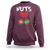 Funny Christmas Couple Sweatshirt Chest Nuts Baubles - Wonder Print Shop