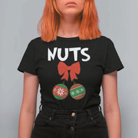 Funny Christmas Couple T Shirt For Women Chest Nuts Baubles - Wonder Print Shop
