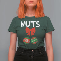 Funny Christmas Couple T Shirt For Women Chest Nuts Baubles - Wonder Print Shop