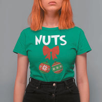Funny Christmas Couple T Shirt For Women Chest Nuts Baubles - Wonder Print Shop