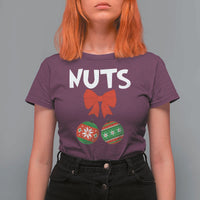 Funny Christmas Couple T Shirt For Women Chest Nuts Baubles - Wonder Print Shop