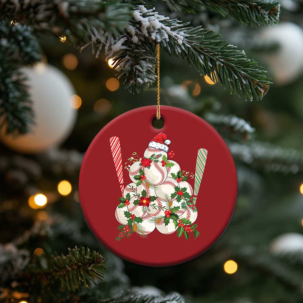 Funny Xmas Baseball Christmas Ornament Santa Sports Balls Snow Xmas Tree - Wonder Print Shop