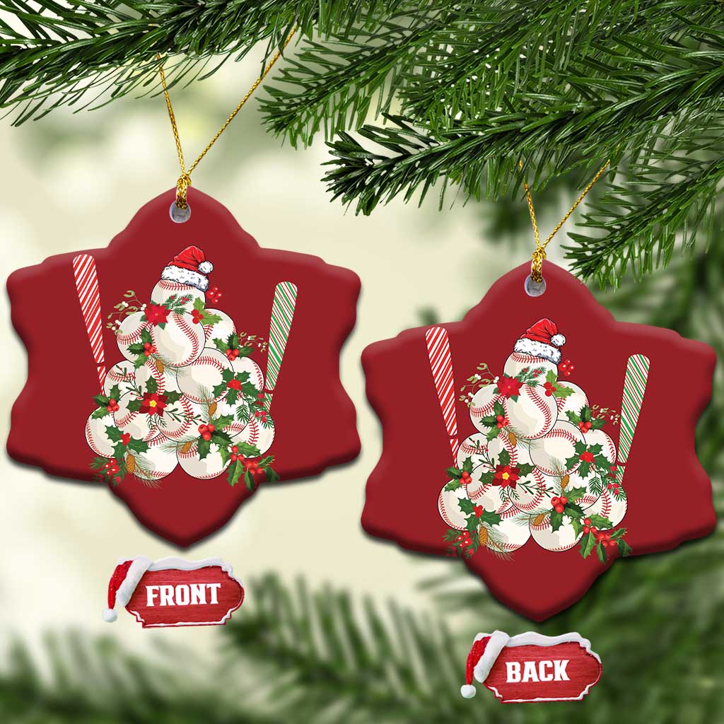 Funny Xmas Baseball Christmas Ornament Santa Sports Balls Snow Xmas Tree - Wonder Print Shop