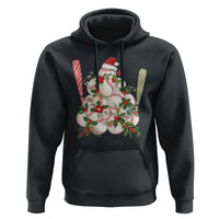 Funny Christmas Baseball Hoodie Santa Sports Balls Snow Xmas Tree