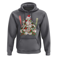 Funny Christmas Baseball Hoodie Santa Sports Balls Snow Xmas Tree