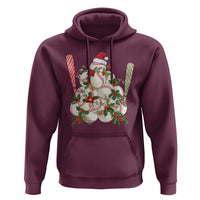 Funny Christmas Baseball Hoodie Santa Sports Balls Snow Xmas Tree