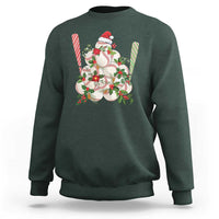 Funny Christmas Baseball Sweatshirt Santa Sports Balls Snow Xmas Tree - Wonder Print Shop