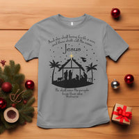 Christian Christmas T Shirt And She Shall Bring Forth A Son And Thou Shalt Call His Name Jesus - Wonder Print Shop