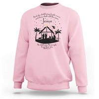 Christian Christmas Sweatshirt And She Shall Bring Forth A Son And Thou Shalt Call His Name Jesus - Wonder Print Shop