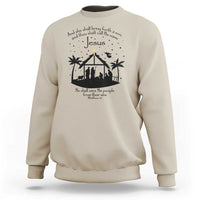 Christian Christmas Sweatshirt And She Shall Bring Forth A Son And Thou Shalt Call His Name Jesus - Wonder Print Shop
