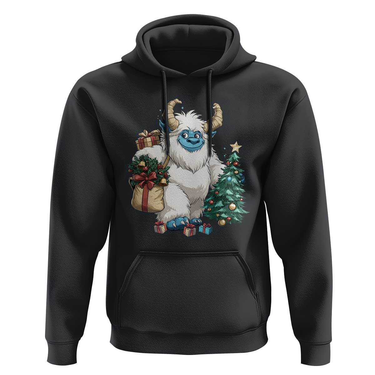 Funny Yule Yeti Hoodie Christmas Mythical Creature Winter Solstice