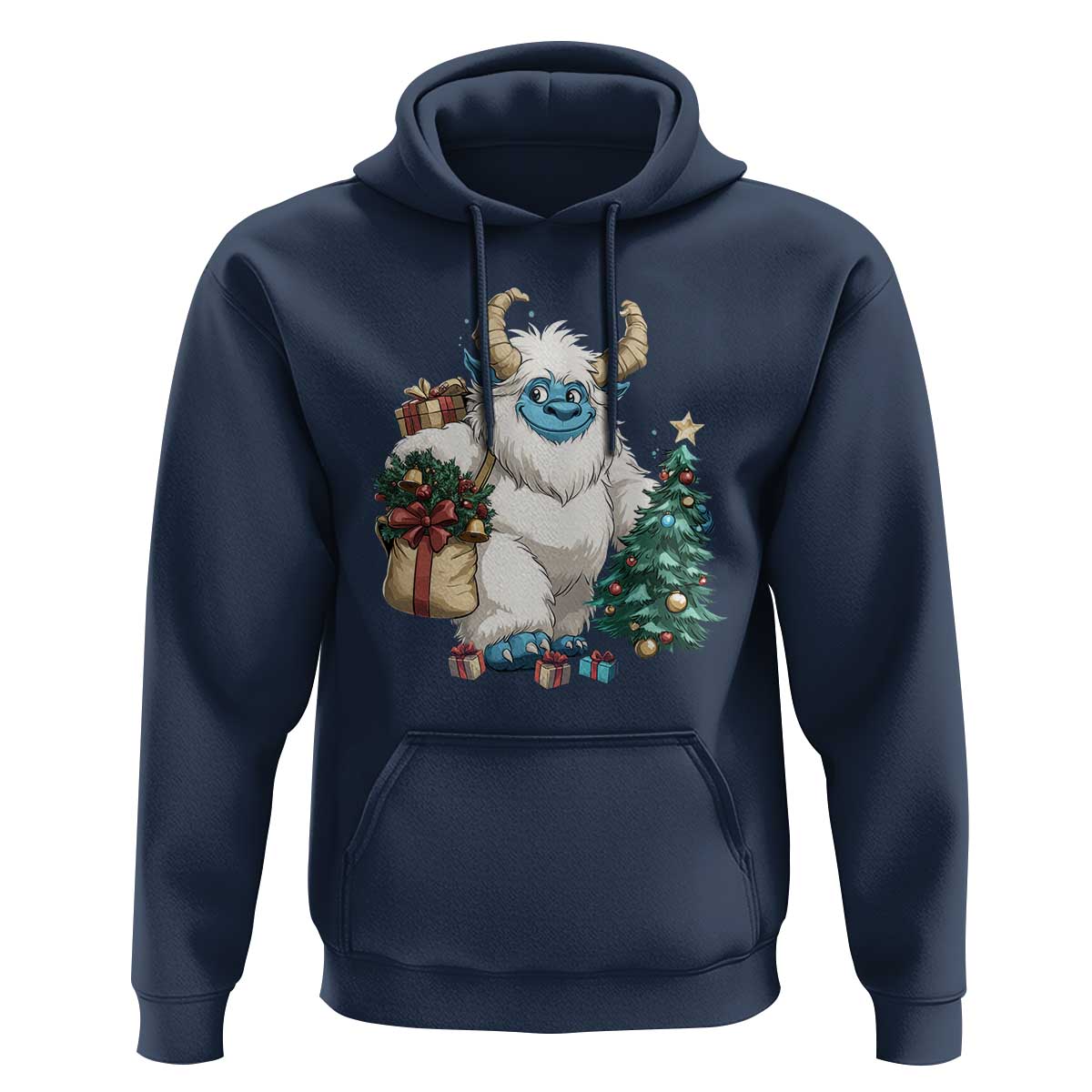 Funny Yule Yeti Hoodie Christmas Mythical Creature Winter Solstice