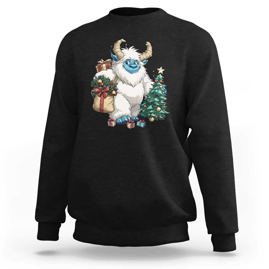 Funny Yule Yeti Sweatshirt Christmas Mythical Creature Winter Solstice - Wonder Print Shop