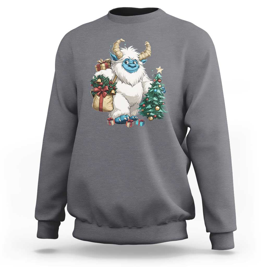 Funny Yule Yeti Sweatshirt Christmas Mythical Creature Winter Solstice - Wonder Print Shop
