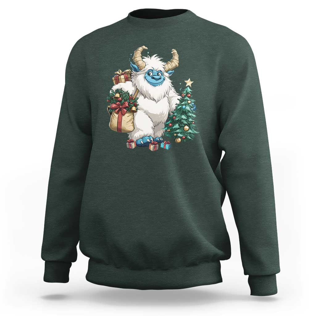 Funny Yule Yeti Sweatshirt Christmas Mythical Creature Winter Solstice - Wonder Print Shop