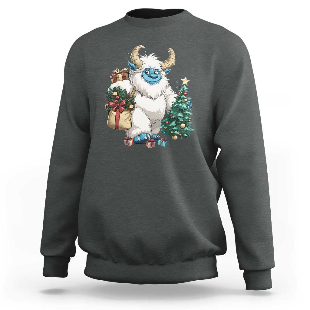 Funny Yule Yeti Sweatshirt Christmas Mythical Creature Winter Solstice - Wonder Print Shop