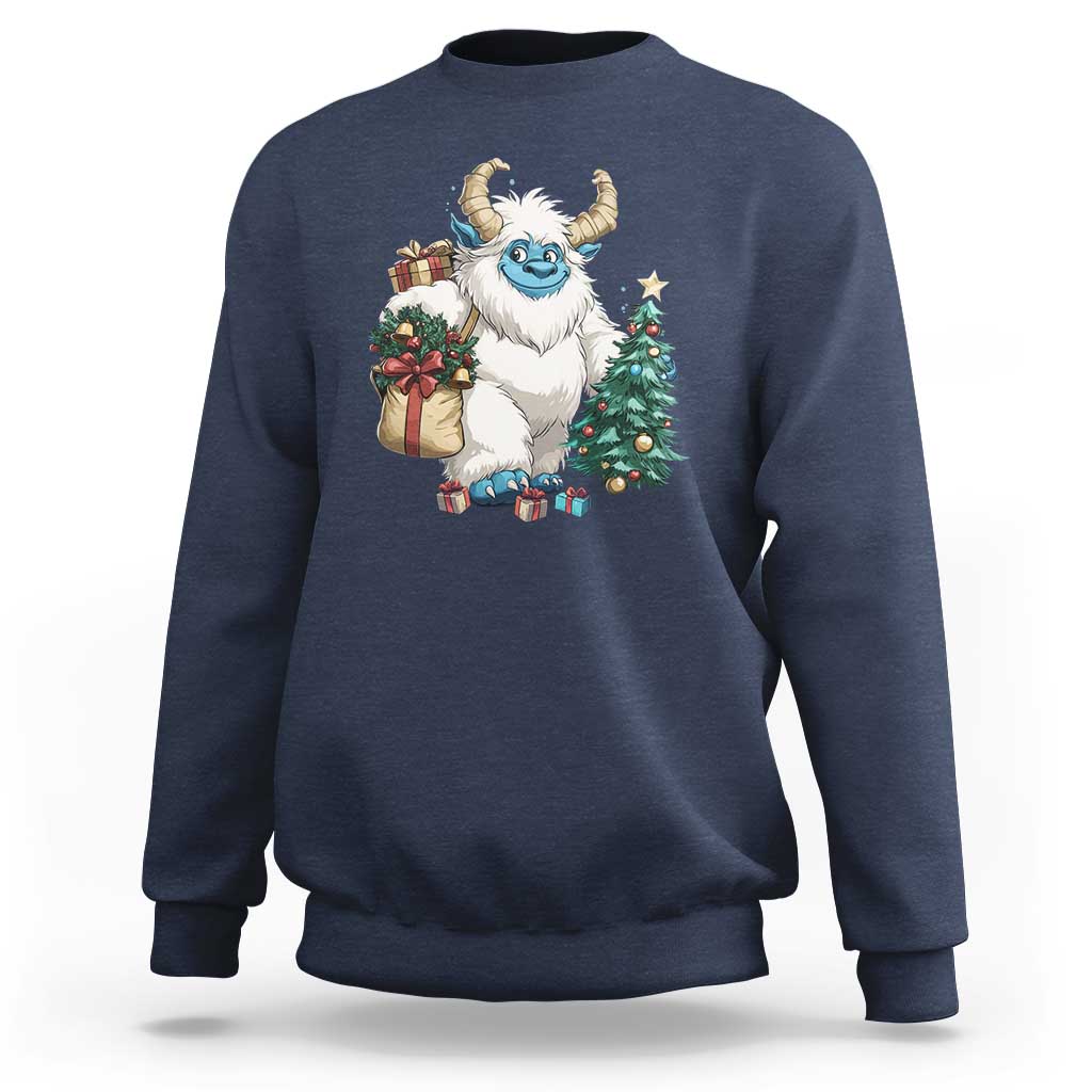 Funny Yule Yeti Sweatshirt Christmas Mythical Creature Winter Solstice - Wonder Print Shop