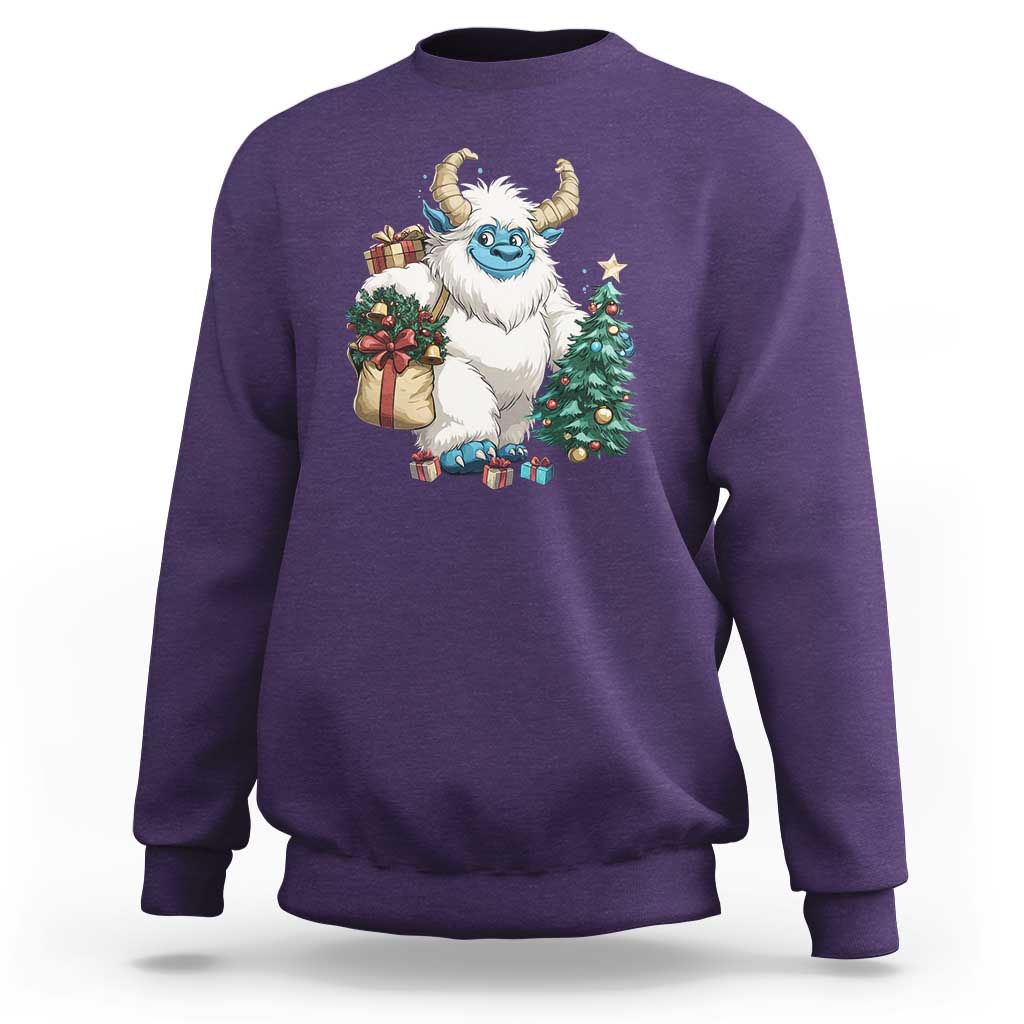 Funny Yule Yeti Sweatshirt Christmas Mythical Creature Winter Solstice - Wonder Print Shop