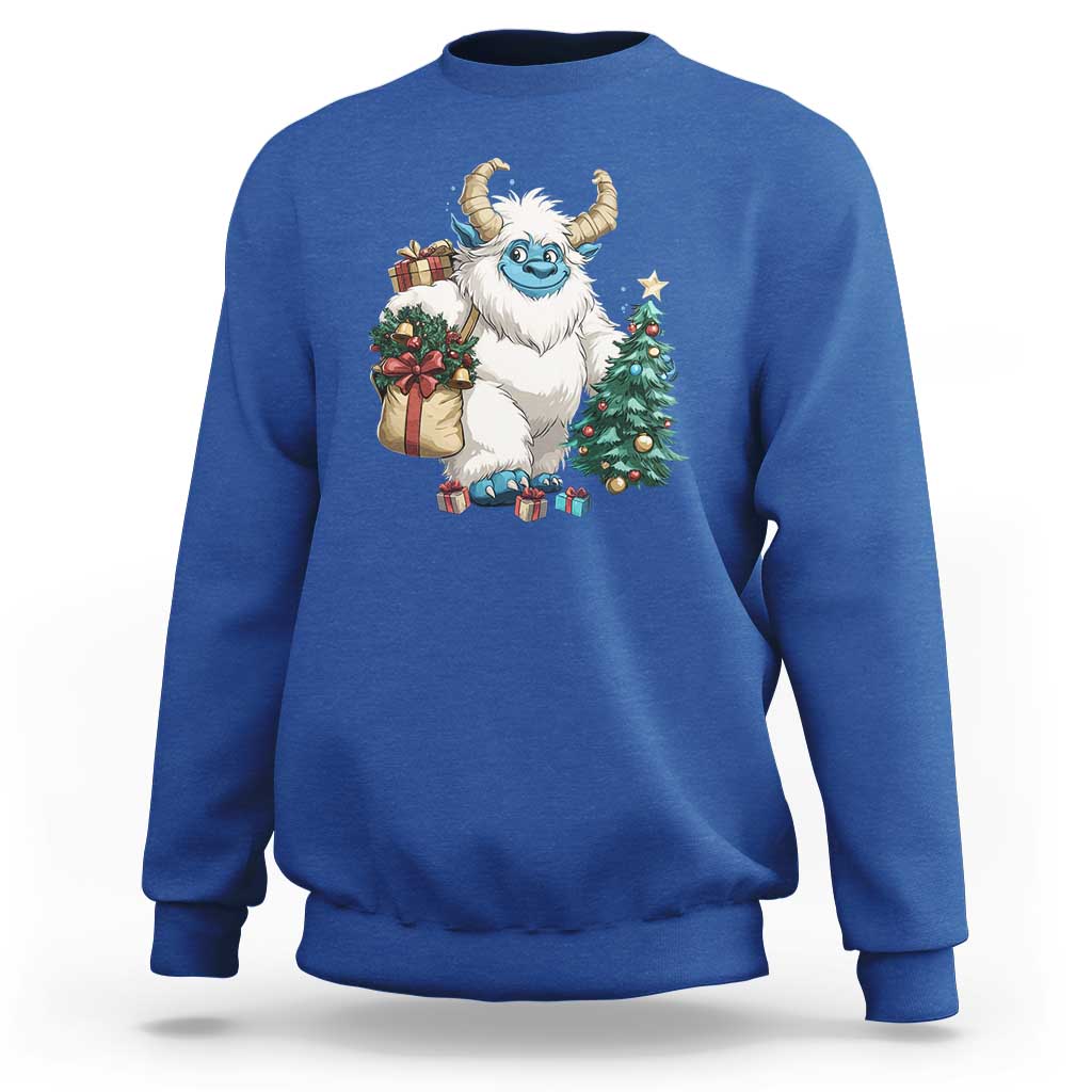 Funny Yule Yeti Sweatshirt Christmas Mythical Creature Winter Solstice - Wonder Print Shop