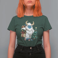 Funny Yule Yeti T Shirt For Women Christmas Mythical Creature Winter Solstice - Wonder Print Shop