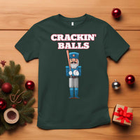 Funny Nutcracker Baseball T Shirt Crackin' Balls Baseball Players - Wonder Print Shop