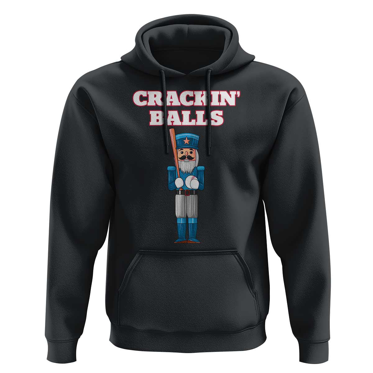Funny Nutcracker Baseball Hoodie Crackin' Balls Baseball Players