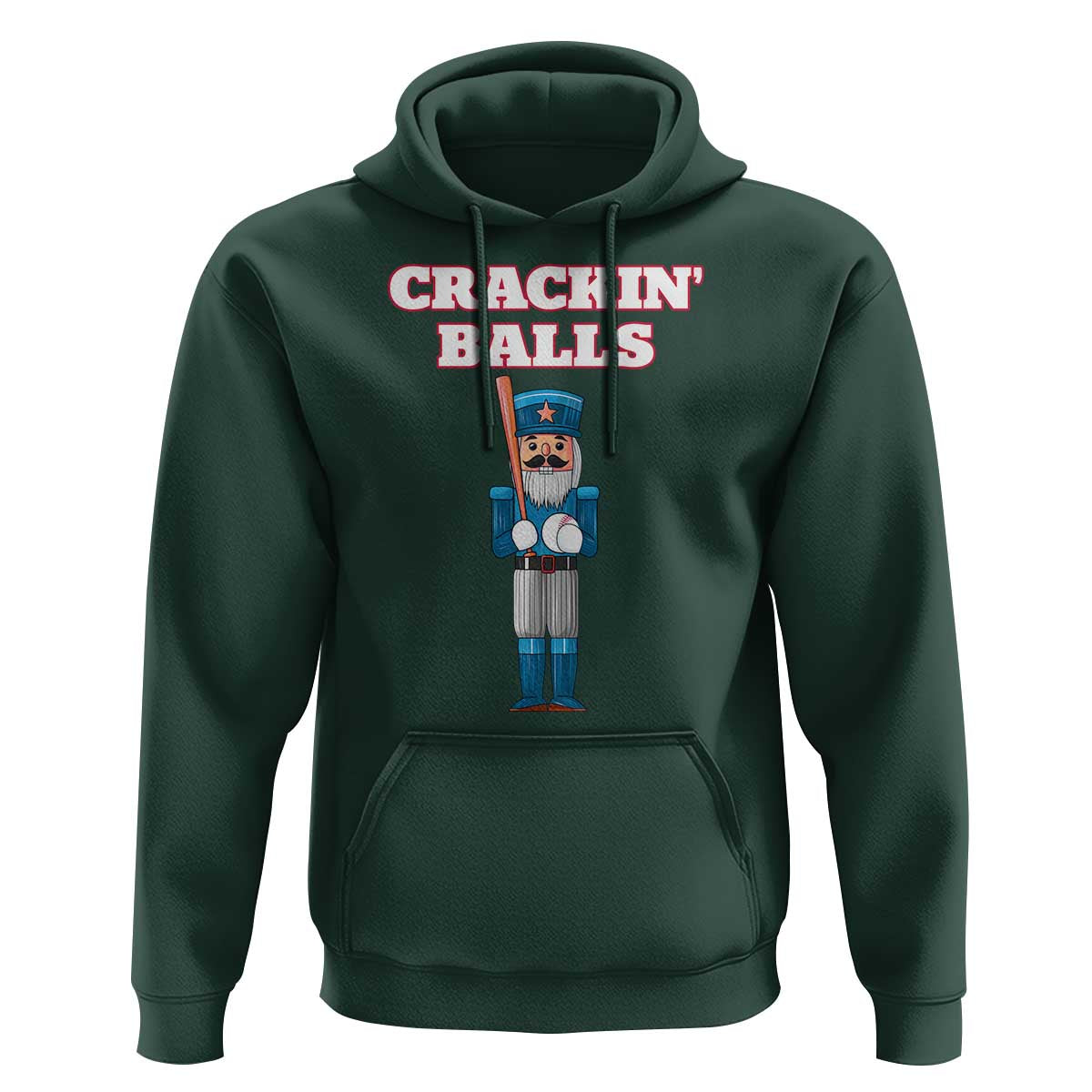 Funny Nutcracker Baseball Hoodie Crackin' Balls Baseball Players