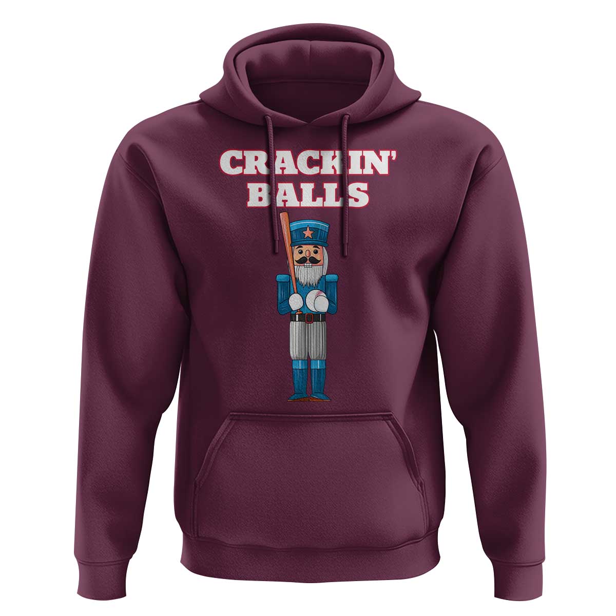 Funny Nutcracker Baseball Hoodie Crackin' Balls Baseball Players