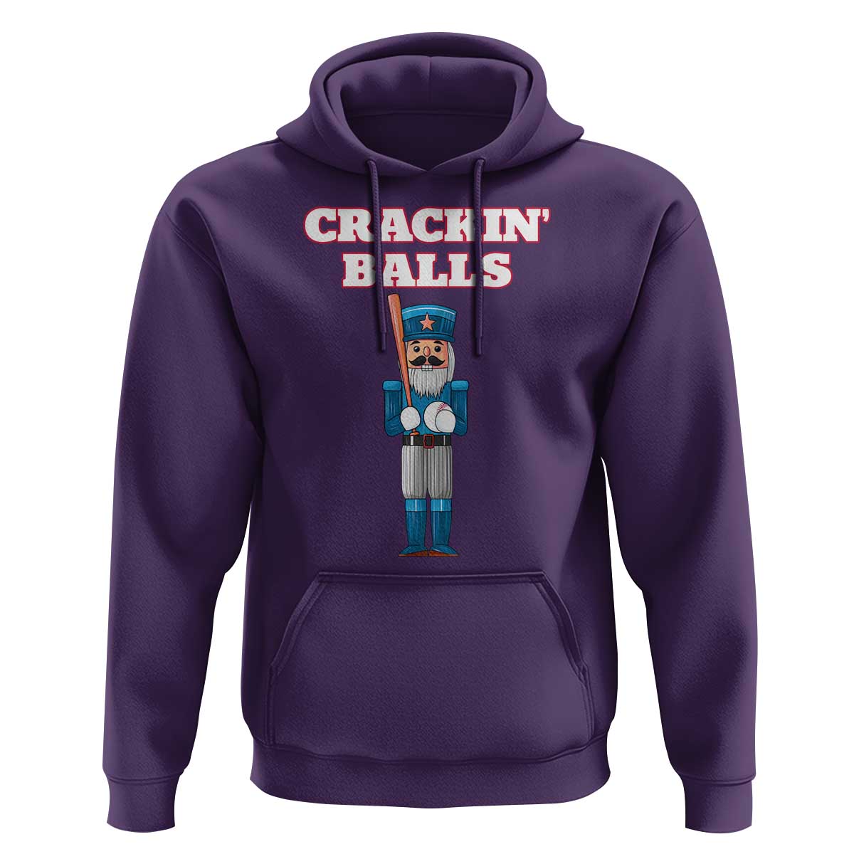 Funny Nutcracker Baseball Hoodie Crackin' Balls Baseball Players