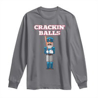 Funny Nutcracker Baseball Long Sleeve Shirt Crackin' Balls Baseball Players