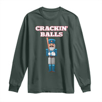 Funny Nutcracker Baseball Long Sleeve Shirt Crackin' Balls Baseball Players